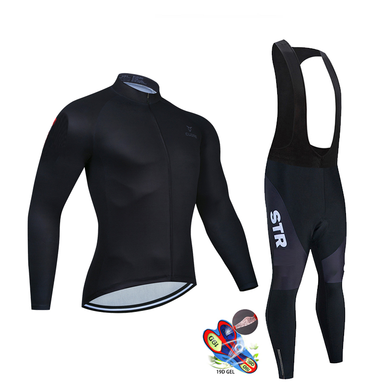 Cycling Gear Jersey - STR 사이클링 의류 세트 남성용, 가을