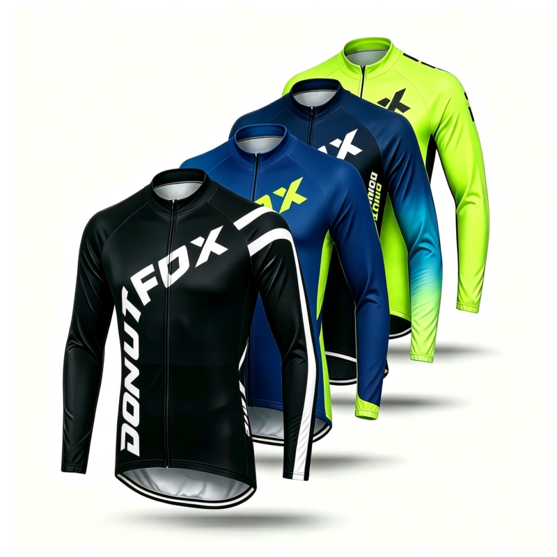 Cycling Gear Jersey - 남성용 긴팔 MTB 저지 및 사이클링