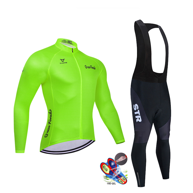 STR 사이클링 의류 세트 남성용, 가을 블랙 긴 소매 - Cycling Gear Jersey 리뷰 및 가격
