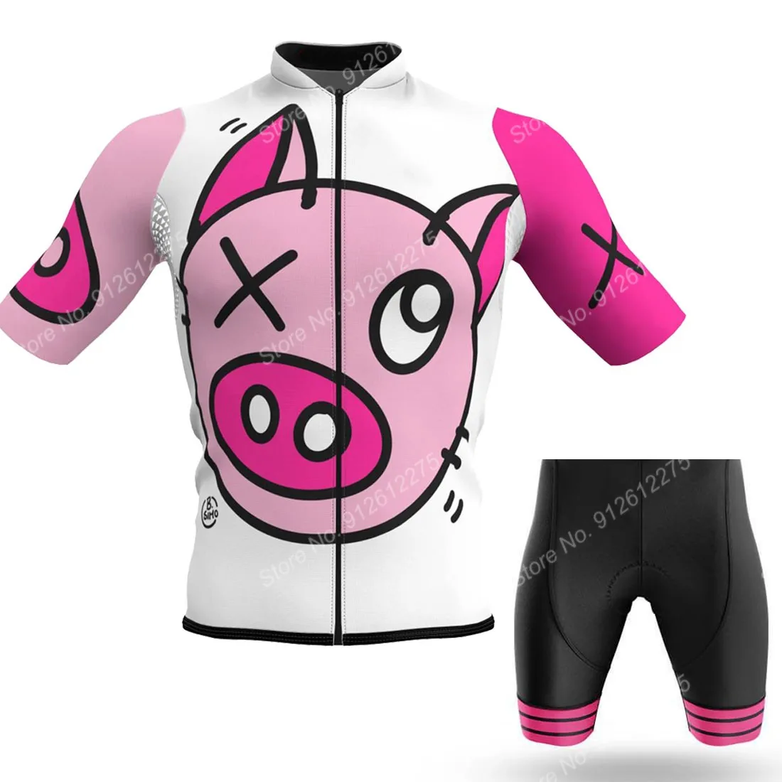 세트 만화 만화 돼지 2023 사이클링 저지 남성 여름 - Cycling Gear Jersey 리뷰 및 가격